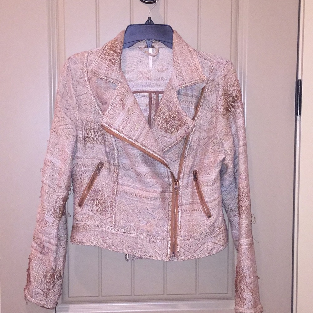 Free People brown textured jacket